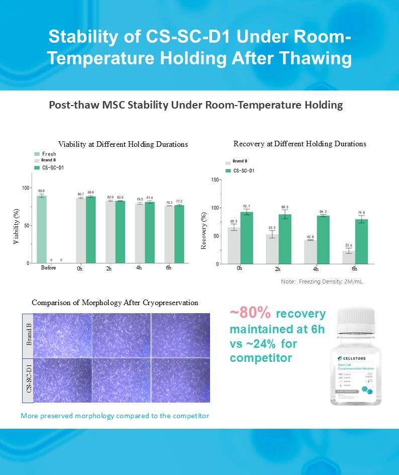Post-thaw MSC Stability Under Room-Temperature Holding Post-thaw MSC Stability Under Room-Temperature Holding